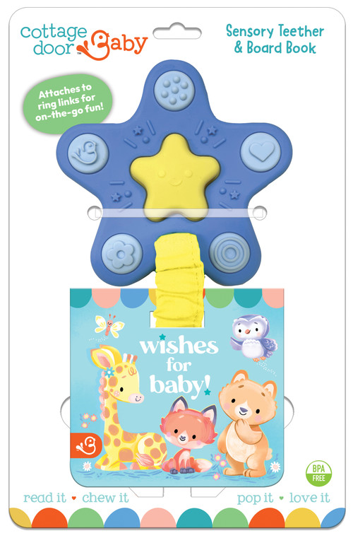 Wishes for Baby! Star Teether with Board Book by Katie Wood, Dawn Nesting, Cottage Door Press, 9798890195258
