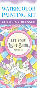 Color Me Blessed Watercolor Painting Kit (20 designs with ready-to-use paint palettes, and paintbrush included) by Peter Pauper Press Inc., 9781441348692