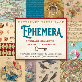 Ephemera Patterned Paper Pack (64 double-sided sheets, 32 unique designs, 160 gsm heavyweight paper) (A  Curious Collection of Vintage Designs) by Peter Pauper Press Inc., 9781441348685