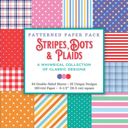 Stripes, Dots, and Plaids Patterned Paper Pack by Peter Pauper Press Inc., 9781441349071