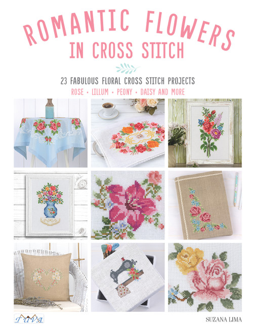 Romantic Flowers in Cross Stitch by Suzana Lima, 9786059192774