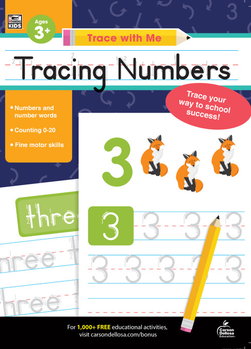 Trace with Me Tracing Numbers by Thinking Kids, Carson-Dellosa, 9781483844848