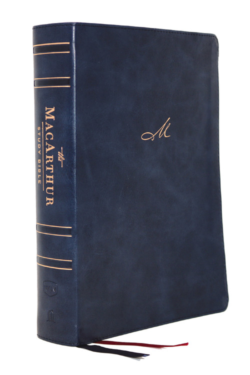 NKJV, MacArthur Study Bible, Blue Leathersoft, Comfort Print (Unleashing God's Truth One Verse at a Time (Holy Bible, New King James Version)) by John F. MacArthur, Thomas Nelson, 9780785223061