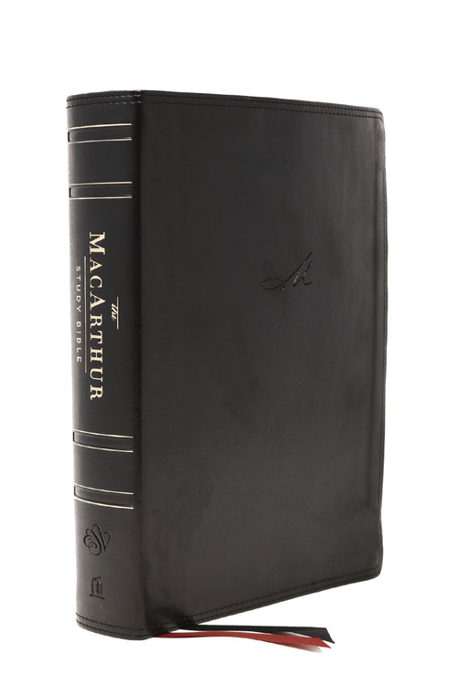 ESV, MacArthur Study Bible, Black Leathersoft, Thumb Indexed (Unleashing God's Truth One Verse at a Time (Holy Bible, English Standard Version)) by John F. MacArthur, Thomas Nelson, 9780785235644