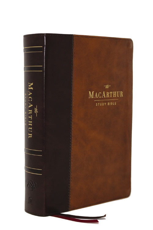 ESV, MacArthur Study Bible, Brown Leathersoft, Thumb Indexed (Unleashing God's Truth One Verse at a Time (Holy Bible, English Standard Version)) by John F. MacArthur, Thomas Nelson, 9780785235651