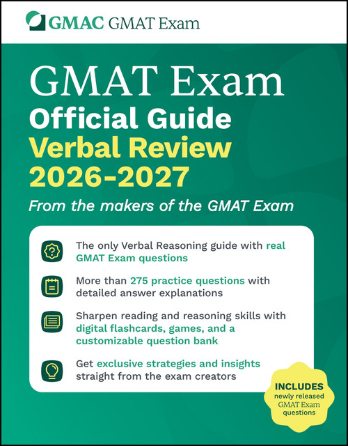 GMAT Official Guide Verbal Review 2026 - 2027 (Book + Online Question Bank) by GMAC (Graduate Management Admission Council), 9781394412679