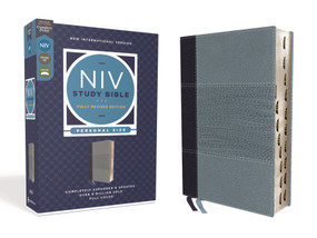 NIV Study Bible, Fully Revised Edition, Personal Size, Leathersoft, Navy/Blue, Red Letter, Thumb Indexed, Comfort Print by Kenneth L. Barker, Mark L. Strauss, Jeannine K. Brown, Craig L. Blomberg, Michael Williams, Zondervan, 9780310449157