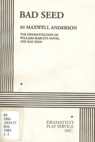 Bad Seed by Maxwell Anderson, 9780822200888