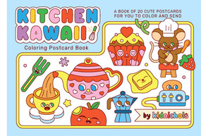 Kitchen Kawaii Coloring Postcard Book (20 cute postcards for you to color and send) by Kidnichols, 9781923503441