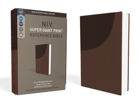 NIV, Super Giant Print Reference Bible (Font Size: 16.5-point), Leathersoft, Brown, Red Letter, Comfort Print by Zondervan, 9780310449379