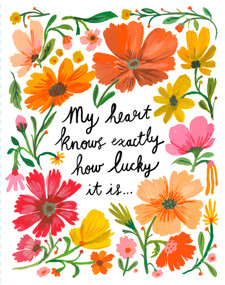 Love Muchly Greeting Cards: Love - My heart knows exactly how lucky it is (Pack of 6) by COMPENDIUM, 9798217467334