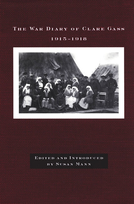 The War Diary of Clare Gass by Clare Gass, Susan Mann, 9780773528383
