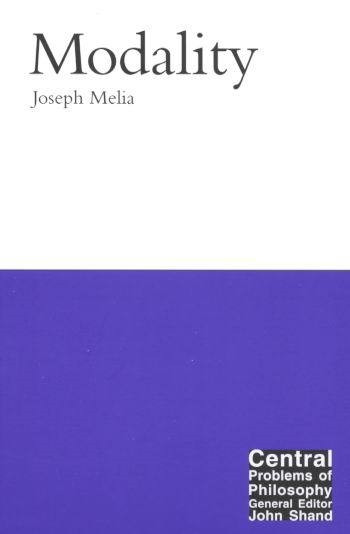 Modality by Joseph Melia, 9780773524811