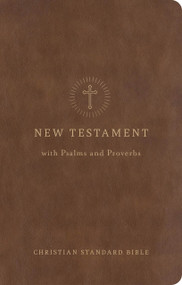 CSB Pocket New Testament with Psalms and Proverbs, Easy-to-Read Optimal Type, Brown LeatherTouch by CSB Bibles by Holman, 9798384557210