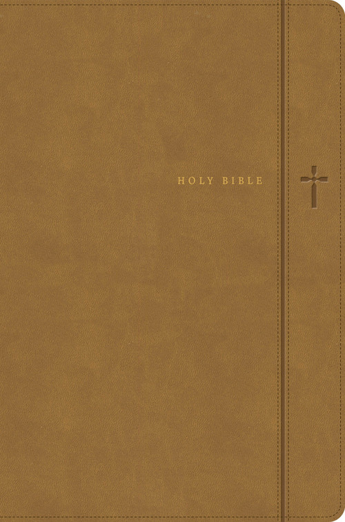 KJV Large Print Thinline Bible, Camel LeatherTouch by Holman Bible Publishers, 9798384557678