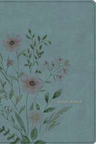 KJV Large Print Thinline Bible, Teal/Floral LeatherTouch by Holman Bible Publishers, 9798384557685