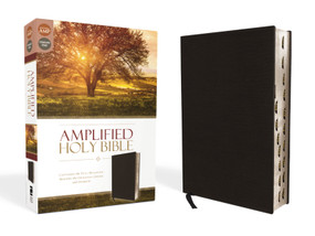 Amplified Holy Bible, Bonded Leather, Black, Thumb Indexed (Captures the Full Meaning Behind the Original Greek and Hebrew) by Zondervan, 9780310443933