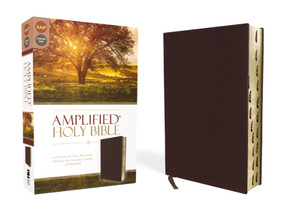 Amplified Holy Bible, Bonded Leather, Burgundy, Thumb Indexed (Captures the Full Meaning Behind the Original Greek and Hebrew) by Zondervan, 9780310443957