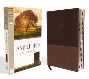The Amplified Study Bible, Leathersoft, Brown, Thumb Indexed by Zondervan, 9780310444756