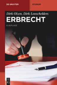 Erbrecht (German Edition) by Dirk Olzen, Dirk Looschelders, 9783111725635