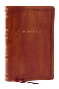 RSV Personal Size Bible with Cross References, Brown Leathersoft, Thumb Indexed, (Sovereign Collection) by Thomas Nelson, 9781400337927