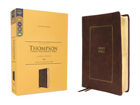 KJV, Thompson Chain-Reference Bible, Large Print, Leathersoft, Brown, Red Letter, Comfort Print by Dr.  Frank Charles Thompson, Zondervan, 9780310459149