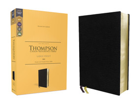 KJV, Thompson Chain-Reference Bible, Large Print, Bonded Leather, Black, Red Letter, Comfort Print by Dr.  Frank Charles Thompson, Zondervan, 9780310459163
