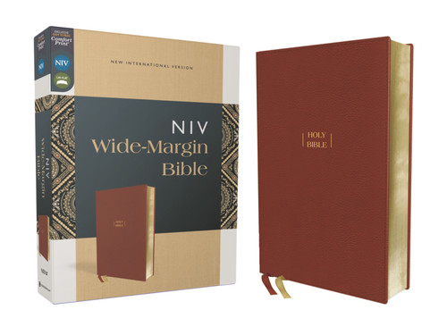 NIV, Wide Margin Bible (A Bible that Welcomes Note-Taking), Leathersoft, Brown, Red Letter, Comfort Print by Zondervan, 9780310461050