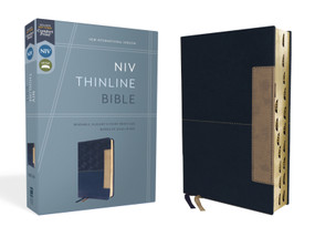 NIV, Thinline Bible, Leathersoft, Blue, Red Letter, Thumb Indexed, Comfort Print by Zondervan, 9780310462071