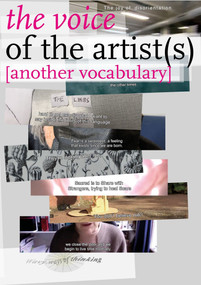 the voice of the artist(s) (another vocabulary) by Gabriela Galcerán, Chus Martínez, 9781915609991