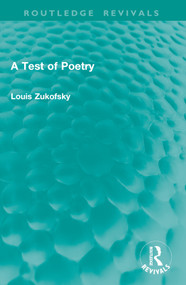 A Test of Poetry by Louis Zukofsky, 9781041015369