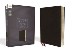 NASB, Thinline Bible, Bonded Leather, Black, Red Letter, 1995 Text, Comfort Print by Zondervan, 9780310450931