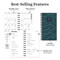 2027 Blue Streak Small Weekly Monthly Planner by TF Publishing, 9798889618386