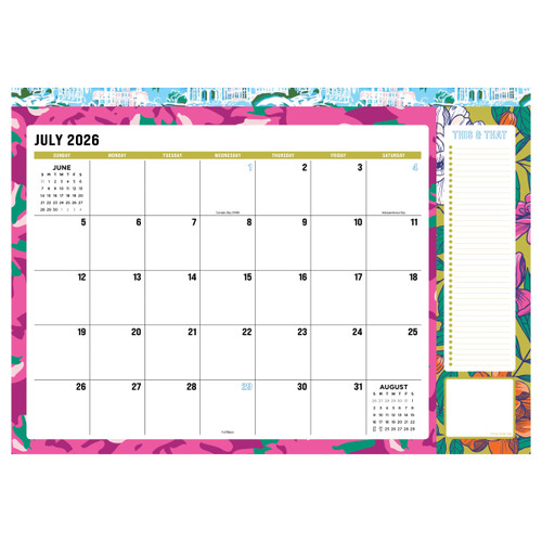 2027 Long Weekend Medium Desk Pad Monthly Blotter Calendar by TF Publishing, 9798889617419
