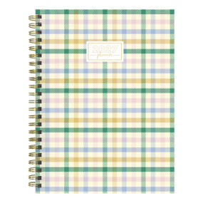 2027 Pastel Plaid Medium Weekly Monthly Planner by TF Publishing, 9798889617181