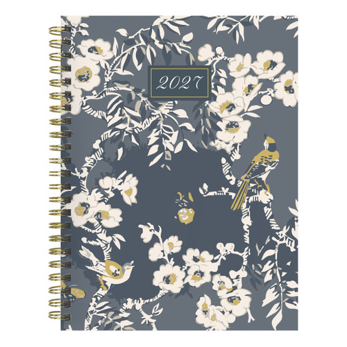 2027 Blooms of Blue Medium Weekly Monthly Planner by TF Publishing, 9798889617204