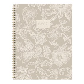 2027 Cream & Taupe Large Weekly Monthly Planner by TF Publishing, 9798889617334
