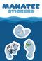 Manatee Stickers by Amber Maine, 9780486857329