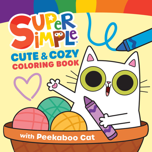 Super Simple Cute & Cozy Coloring Book with Peekaboo Cat by Super Simple & Dover Publications, 9780486858296