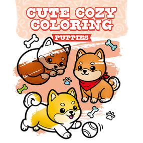 Cute Cozy Coloring: Puppies by , 9781784947552