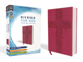 NIV, Bible for Kids, Large Print, Leathersoft, Pink, Red Letter, Comfort Print (Thinline Edition) by Zondervan, 9780310764137