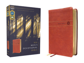 NIV, Men's Devotional Bible (By Men, for Men), Leathersoft, Brown, Comfort Print by Zondervan, 9780310460824