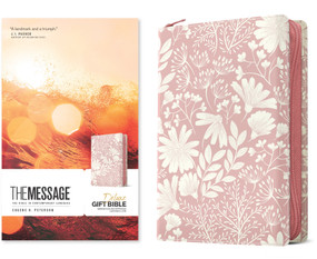 The Message Deluxe Gift Zipper Bible (Leather-Look, Garden Blush) (The Bible in Contemporary Language) by Eugene H. Peterson, 9798898022433