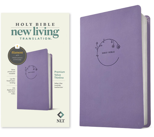 NLT Premium Value Thinline Bible, Filament Enabled (LeatherLike, Valley Lilies Lavender) by New Living Translation, Tyndale, 9798400518621