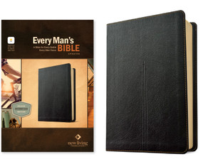 NLT Every Man's Bible, Filament Enabled (LeatherLike, Crossmark Black, Red Letter) by New Living Translation, Tyndale, Dean Merrill, 9798400518607