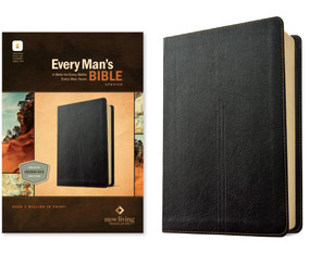 NLT Every Man's Bible, Filament Enabled (LeatherLike, Crossmark Black, Red Letter) by New Living Translation, Tyndale, Dean Merrill, 9798400518607