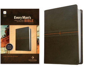 NLT Every Man's Bible, Filament Enabled (LeatherLike, East-West Grey, Red Letter) by New Living Translation, Tyndale, Dean Merrill, 9798400519574