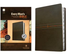 NLT Every Man's Bible, Filament Enabled (LeatherLike, East-West Grey, Indexed, Red Letter) by New Living Translation, Tyndale, Dean Merrill, 9798400519581