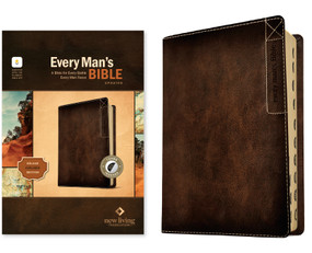 NLT Every Man's Bible, Filament Enabled, Deluxe Explorer Edition (LeatherLike, Brown, Indexed, Red Letter) by New Living Translation, Tyndale, Dean Merrill, 9798400519604