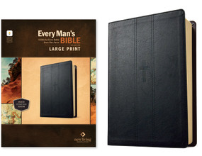 NLT Every Man's Bible, Large Print, Filament Enabled (LeatherLike, Covenant Black, Red Letter) by New Living Translation, Tyndale, Dean Merrill, 9798400519642